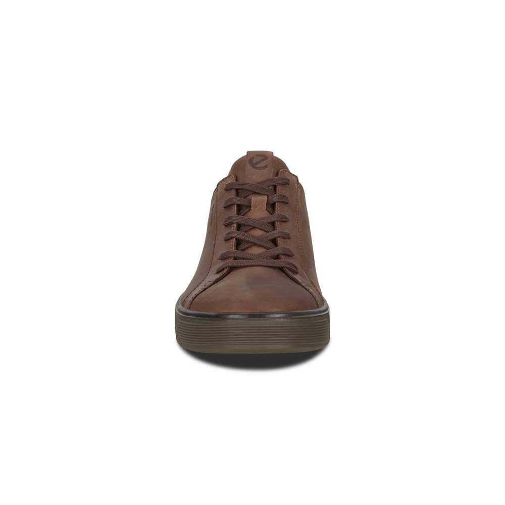 Mens Sneakers - ECCO Street Trays - Brown - 8094VFIUC